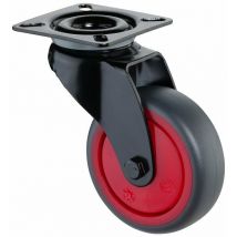 Bs Rollen Gmbh - bs-r Apparate-Lenkrolle, Gehäuse schwarz, Rad ø 75 thermoplastisch,60kg