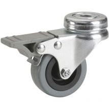 Lenkrolle Gummi Feststeller 50 mm 45 kg Rückenloch - Dörner+helmer