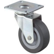 Lenkrolle 25mm 40x40mm Platte,GL,Gummirad F26.026
