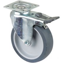 Bs-r Apparate-Lenkrolle, Gleitlager, Rad:80 mm 50 kg mit Feststeller