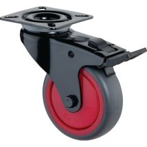 Bs Rollen Gmbh - Lenkrolle M.festst.d.50mm Trgf.50kg M.platte M.festst.gum.grau Bs Rollen