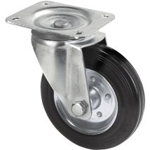 Wovar Lenkrolle 100 mm – Tragfähigkeit 70 kg – Montageplatte 105 x 85 mm – Durchmesser Befestigungslöcher 9 mm