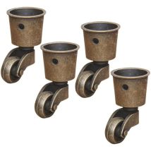 Lenkrollen Aus Massivem Messing, Hochwertige Möbelrolle, Tragkraft 200 Kg, Für Sofa, Couchtisch, Klavier, Mit Schraube