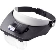 TOOLCRAFT TO-5137803 Lente d'ingrandimento da testa con illuminazione LED Ingrandimenti: 1.2 x, 1.8 x, 2.5 x, 3.5 x Len