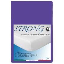 Lenzuolo con angoli strong tinta unita viola made in Italy 1 piazza e mezza
