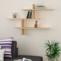 Decortie Leo Modernes Schwebendes Regal Eiche 80,5cm hoch