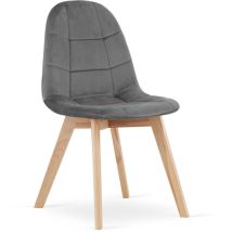 Bora Stuhl - Dunkelgrauer Samt X 1