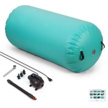 Leogreen Air Roller 120cm Aufblasbare Air Barrel Gymnastik Tumbling Matten, Airspot Gymnastikmatte mit Pumpe, Gymnastik Turnmatte Trainingsmatte