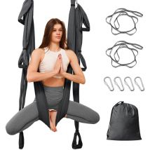 Leogreen - Columpio de Yoga Aéreo, Aerial Hamaca de Yoga, Juego de Hamaca de Yoga con Accesorios, Carga de 300 kg, para Ejercicios de Inversión de
