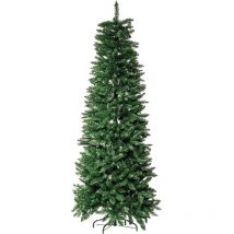 Leon Árbol De Navidad Delgado H.240 Cm - Base 95 Cm - 1348 Ramas