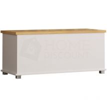 Arlington Toy Box Storage Ottoman Bench Seat Bedroom Hallway Chest, White