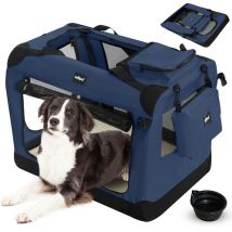 Leopet - Bolso de Transporte para Perros - Plegable, Transpirable, Marco de Acero, Bol, Colchoneta Removible, Bolsas de Almacenamiento, Talla xl,