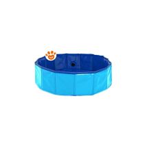 Piscina per Cani – Diametro 80 cm, 120 cm, 160 cm – Facile da montare, pieghevole, in poliestere – Leopet