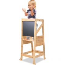 Tolletour - Lernturm für Kinder Learning Tower Lernstuhl Hochstuhl Tritthocke Natural 100 kg