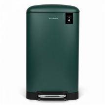 Poubelle À Pédale 30l Rectangulaire En Acier Inoxydable – Finition Mat – Fermeture Silencieuse – Sceau Intérieur Amovible – Les Collectors