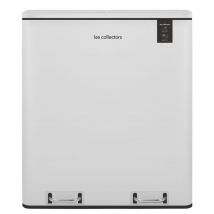 Les Collectors - Papelera de reciclaje a pedal N°918 Capacidad 60 l, 2 Compartimentos 30 l, Cubos amovibles, Reciclaje, Clasificación selectiva,