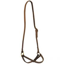 Cognac Marron clair Naturel - Embouchure western de piscine en cuir fait main avec anneaux, boucles en laiton ou en acier inoxydable