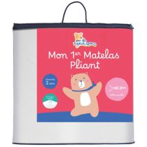 Les Noursons - Matelas pliant bébé - 60x120cm - Matelas de voyage - Déhoussable - Confortable - Garantie 2 ans - Fabrication française