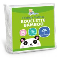 Protège Matelas Bébé Bamboo - 70x140 cm - Alèse Imperméable - Doux - Sans traitement chimique - Respirant et Silencieux