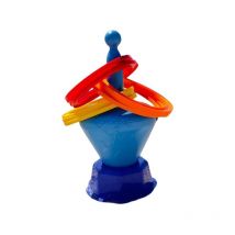 Loco-loco - Jeux piscine - Quille flottante Bleue + 9 anneaux de