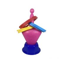 Loco-loco - Jeux piscine - Quille flottante Rose + 9 anneaux de