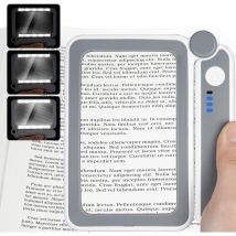 Leselupe Mit 10 Led-leuchten – Vergrößernde, Beleuchtete, Faltbare Und Handliche Lupe Für Wissenschaftliche Bücher, Zeitschriften, Schmuck, Insekten 