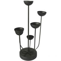 Lesli Living - Portacandele Mira 45,5 cm Nero