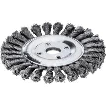 Lessmann - Brosse Plate D. 115 Mm Perçage Épaiss. De Fil 0,5 Mm Acier 14 Mm 12 500 Min-¹