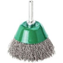 Brosse boisseau d. 50 mm tige 6 mm épaisseur fil 0,3 mm va 10500 min-¹