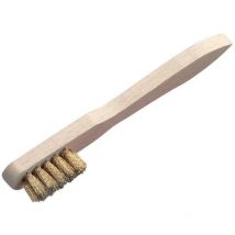 Spark Plug Brush 2 Row Brass Wire - Lessmann