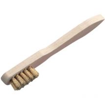 Spark Plug Brush 3 Row Brass Wire - Lessmann