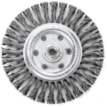 Lessmann - Lessmann Knot Wheel Brush 115 x 14mm M14 Bore, 0.35 Steel Wire