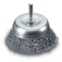 Cepillo taza con espiga alambre inox.ondulado 430135 Lessmann