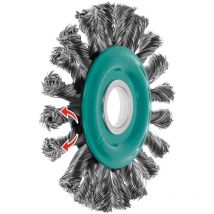 Lessmann Rundbürste Wechselzopfung, INOX-Draht 0,50 mm, Bürsten- xBohrungs- / Gewinde: 115X22 mm