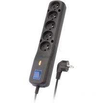 Lestar - Bar surge protection lv 530W 5.0m 5 x vde 10 a 5m black (lv 530W 5,0m)