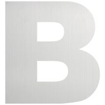 Letra señalizacion ́b ́ 130mm adh. acero inox aisi 304 inox s