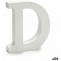 Letra d madera blanco (2 x 16 x 14,5 cm) (24 unidades)