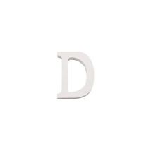 Letra D de madera 3D decorativa – 11 cm – Color blanco – Ideal para personalizar tu hogar