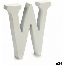 Letra w madera blanco (2 x 16 x 14,5 cm) (24 unidades)