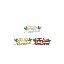 Letrero feliz navidad purpura surtidos Ehlis