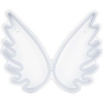 Beliani - Letrero led de neón blanco pvc luces alas de ángel accesorio decorativo Gabriel