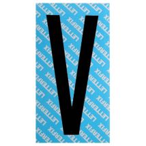 Lettera adesiva nera T80 V – 0,10 mm – 60 mm per veicoli agricoli, 80 mm per autoveicoli – Letterfix