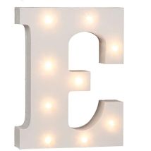 Out Of The Blue - Lettera E In Legno Illuminabile Blue, Con 8 Led
