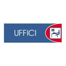 Targhe logofix in metallo blu 6x18 cm – 8009984207483 – Ideali per identificare stanze in uffici – LETTERFIX
