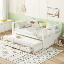 Letti singoli 140x200 cm (90x190 cm), letti per bambini, divani letto, letti in legno massiccio, letti singoli con rotelle, letti singoli con tre