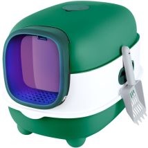Lettiera Toilette Gatto Chiusa Per Gatti In Pp,sterilizzazione E Deodorizzazione Ultravioletta,con Paletta,verde