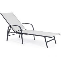 Bizzotto - Lettino da Giardino con Braccioli - arent - Colore: Bianco
