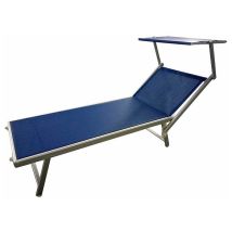 Gardenia Lettino Da Mare, 189x61xh.38 Cm, Blu