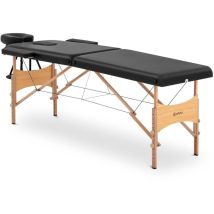 Lettino Da Massaggio Portatile Estetista Legno Di Faggio 220 Kg Nero
