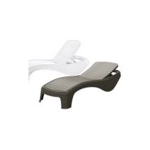 Lettino letto sdraio prendisole atlantic in resina schinale reclinabile 197x74 colore: antracite
